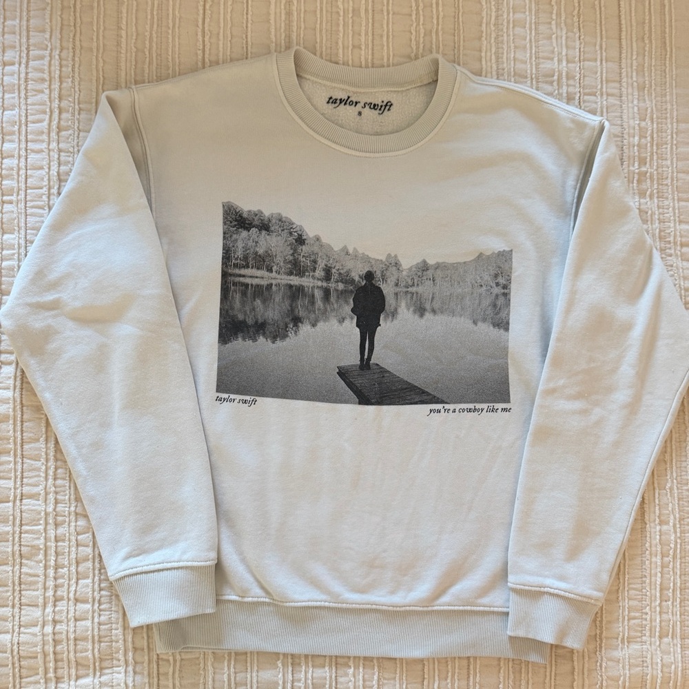 Taylor Swift Sweater You’re a Cowboy Like Me Size Small in Cream